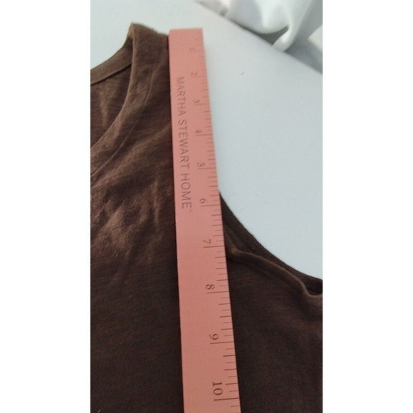 Sleeveless Pleated Tank‎ Top Casual Brown Blouse Top Size SP - Picture 9 of 12